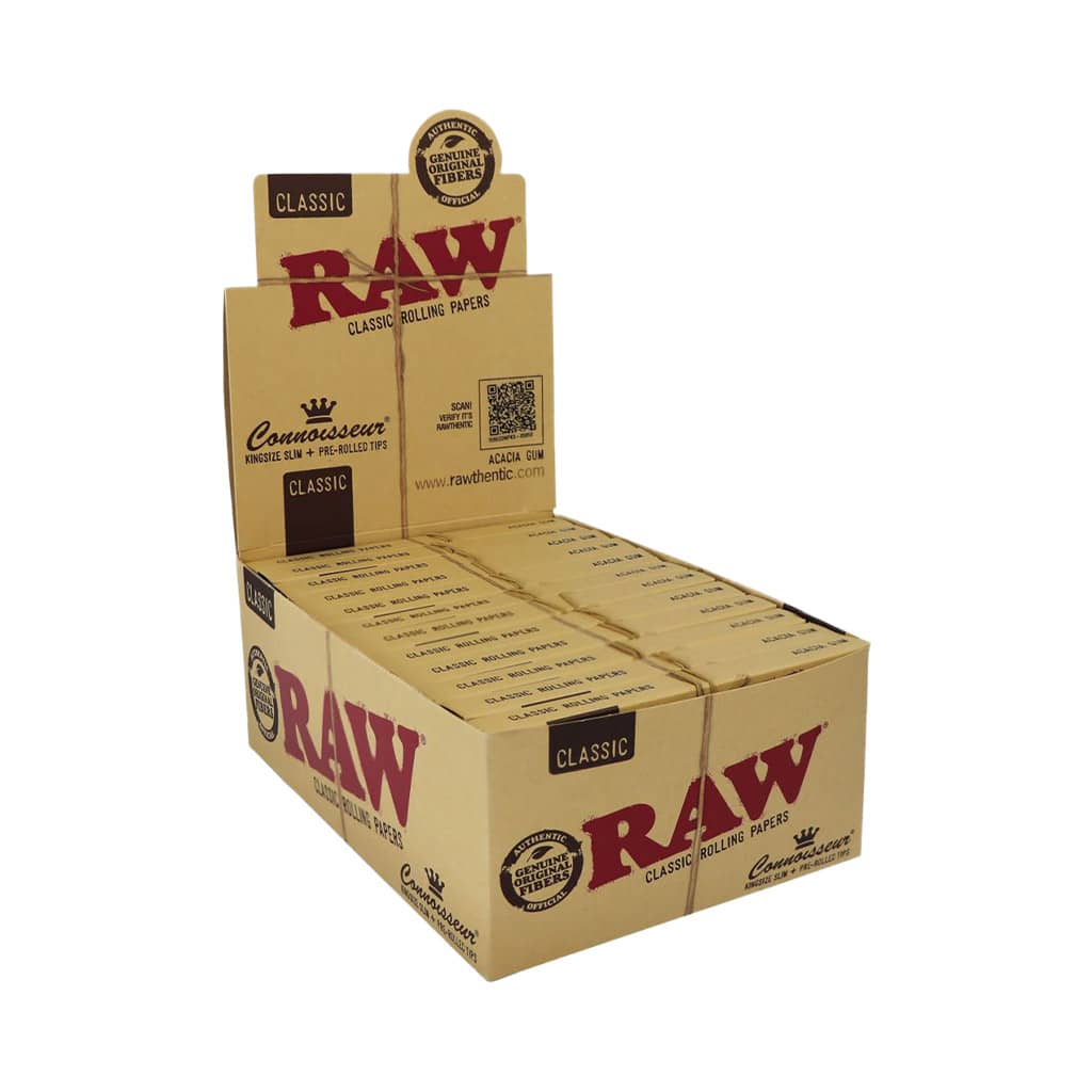 RAW Connoisseur King Size Slim Papers mit Pre-Rolled Tips