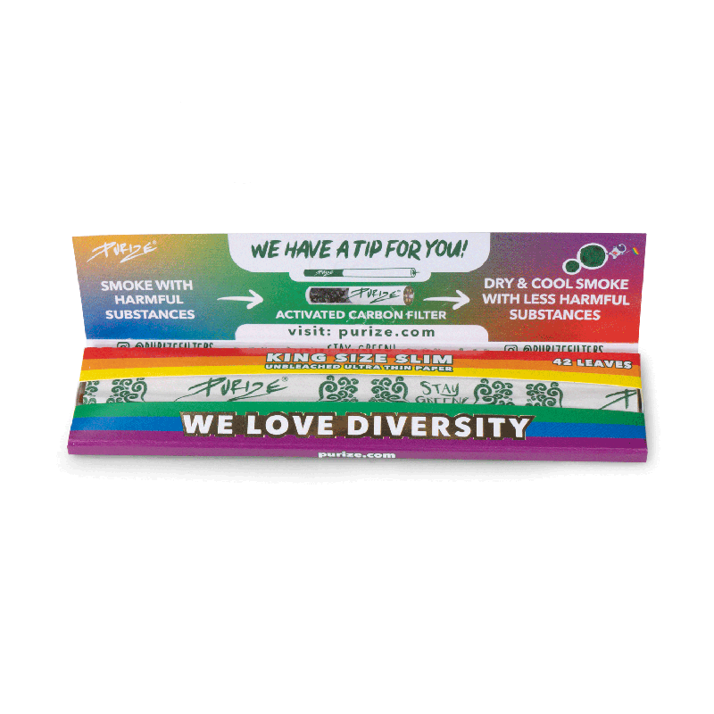PURIZE® King Size Slim Papers Rainbow – Bild 2