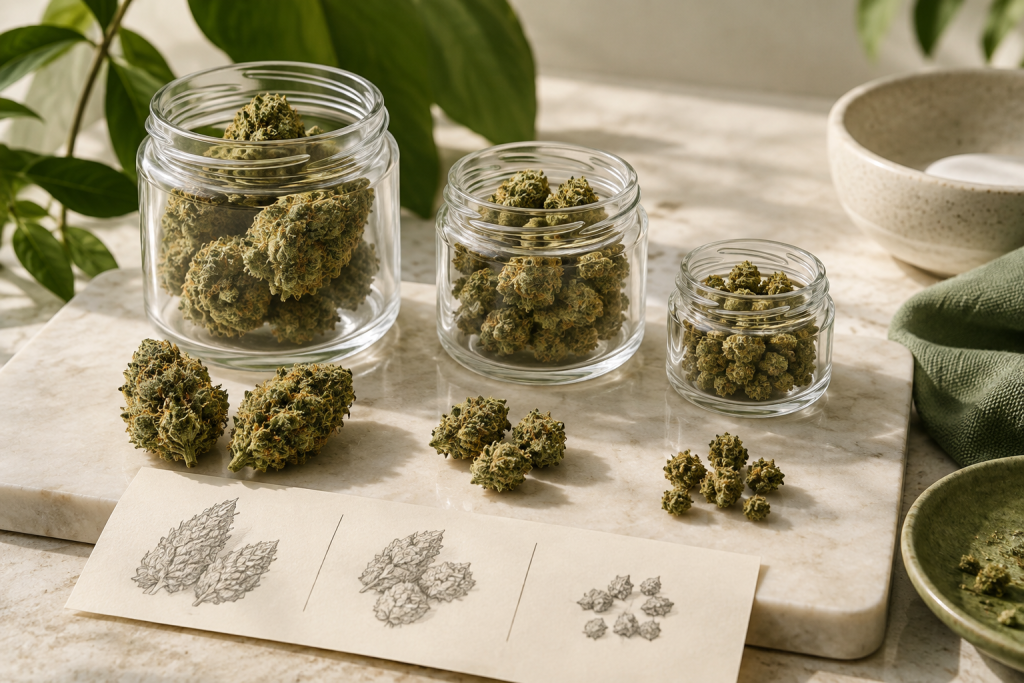 Unterschiedliche CBD-Blütenformate für einen fairen Vergleich