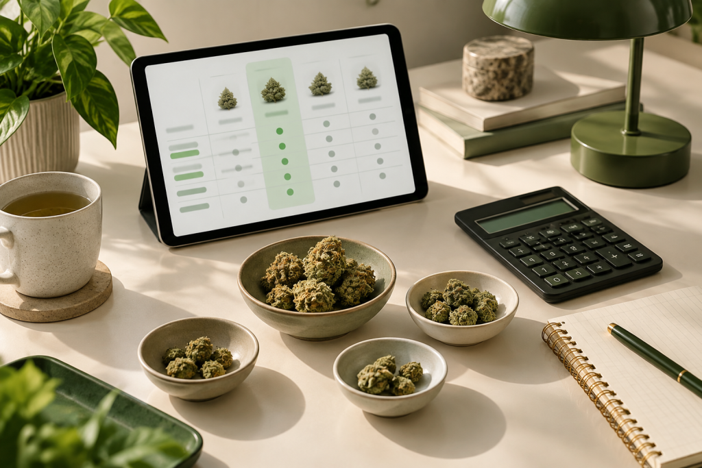 Vergleichstabelle für CBD Blüten Preis pro Gramm