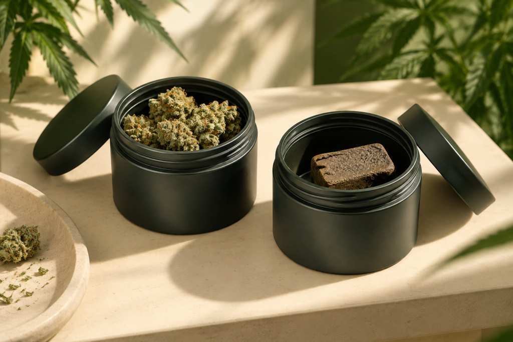 CBD Blüten und CBD Hash geschützt und getrennt aufbewahren