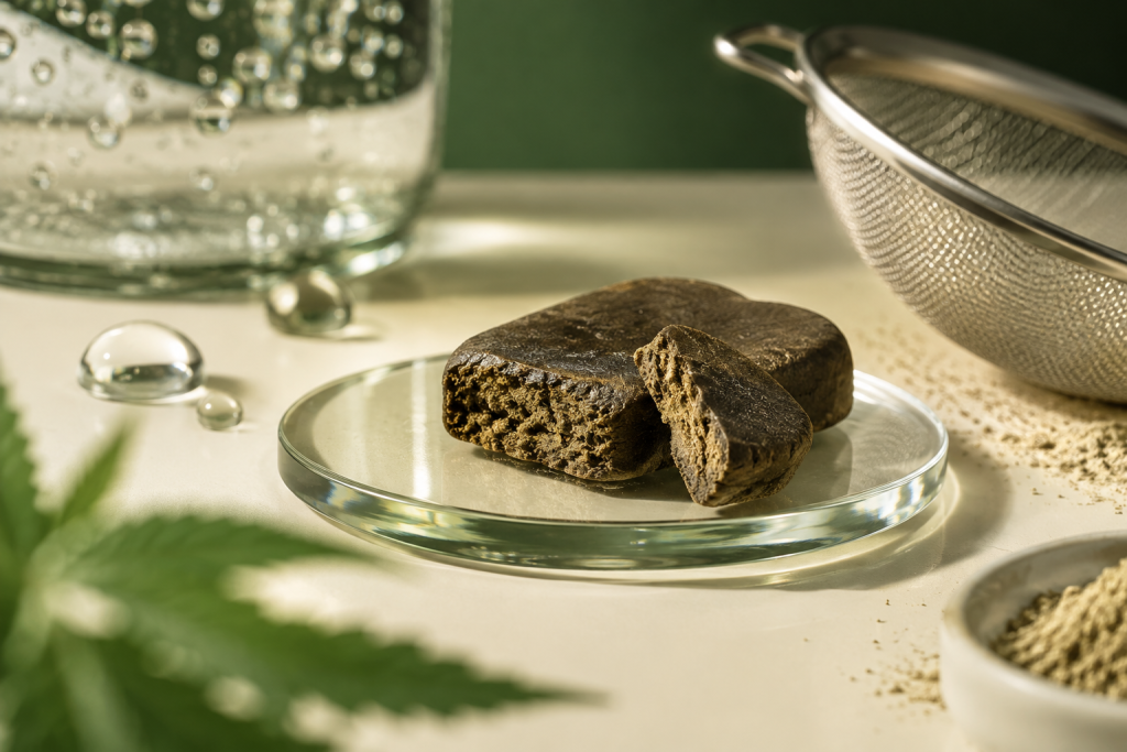 Sachliche Bilddarstellung eines möglichen Bubble-Prozesshinweises bei CBD Hash