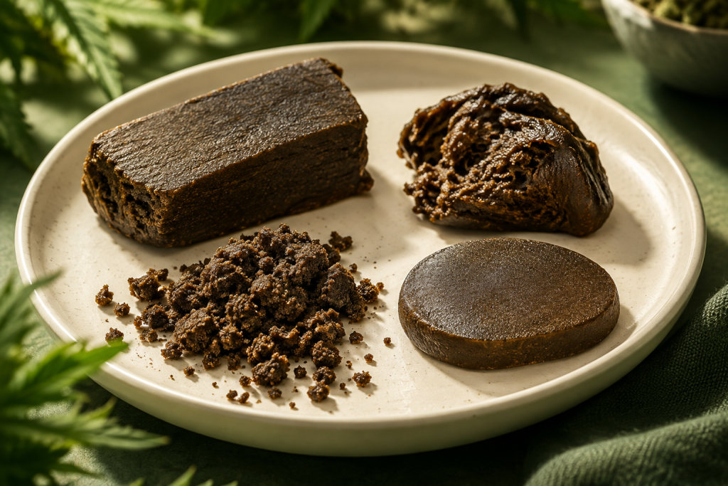 Verschiedene CBD-Hash-Konsistenzen als Handhabungsmerkmale