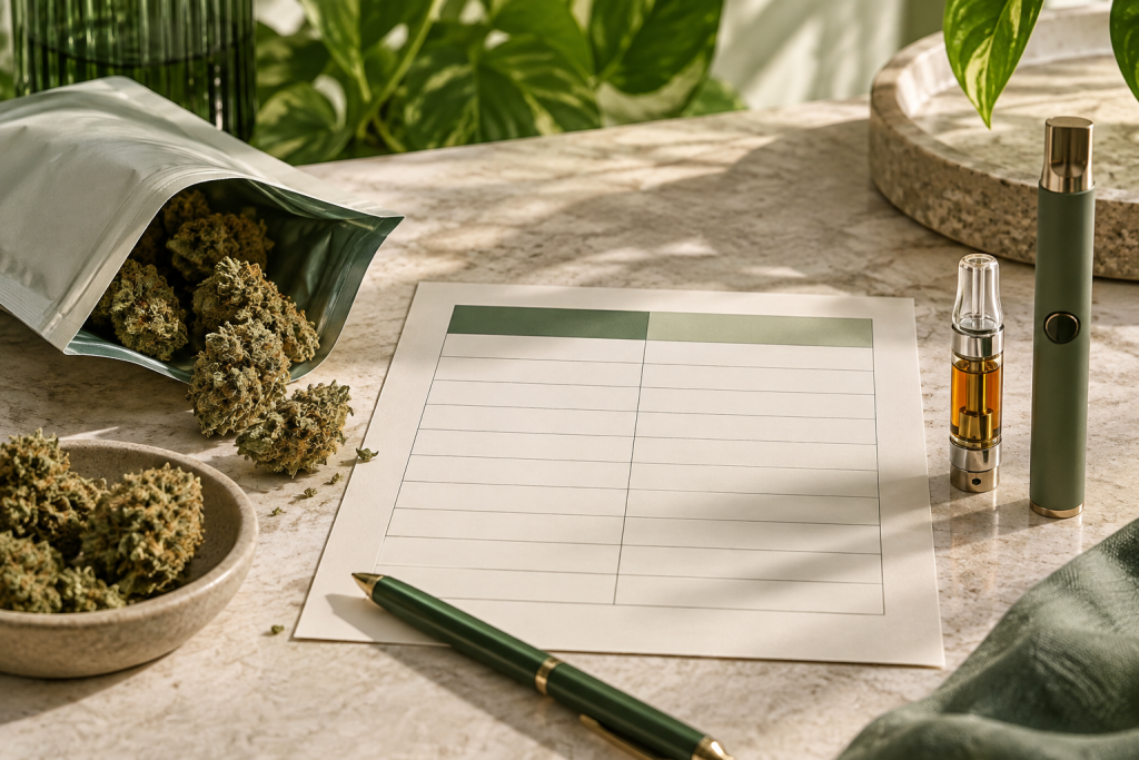CBN Blüten und CBD-CBN Kartusche als unterschiedliche Produktformen im direkten Vergleich