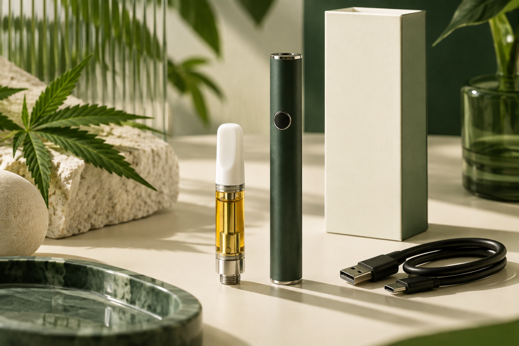 CBD-CBN Kartusche mit Vape-Pen und technischer Kompatibilitätsprüfung