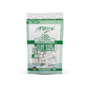 PURIZE® Slim Size Aktivkohlefilter 7 mm – 50 Stück