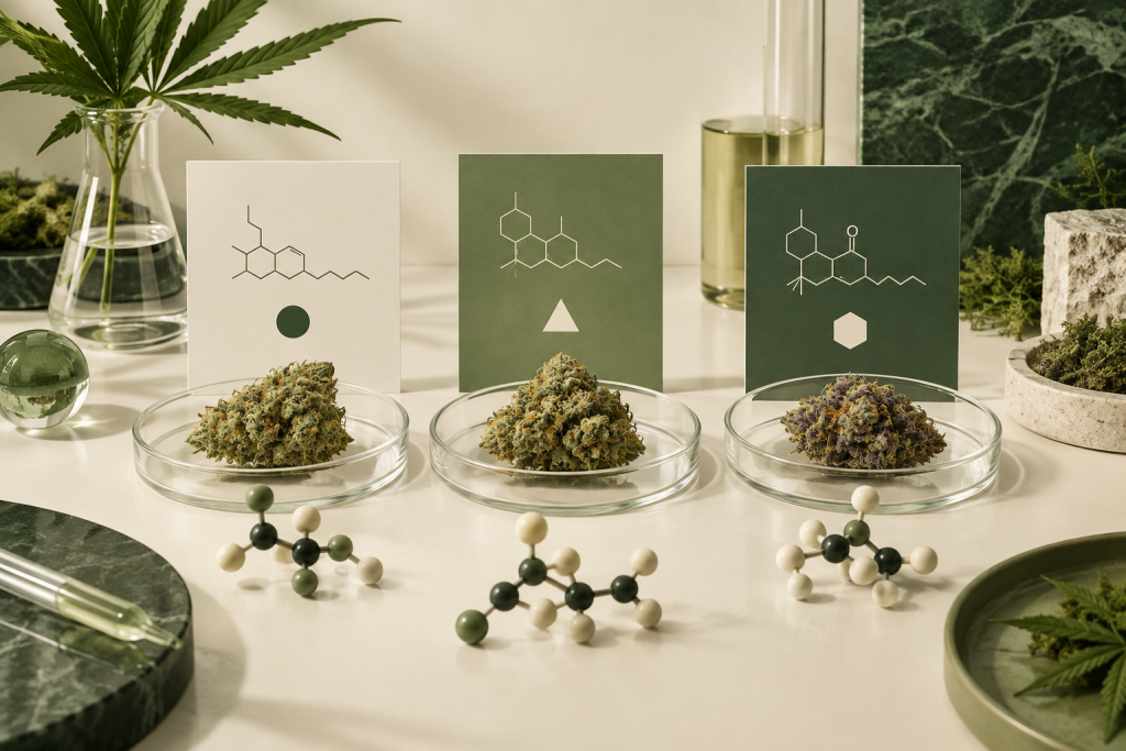 Laborästhetische Darstellung neutraler und saurer Cannabinoidformen