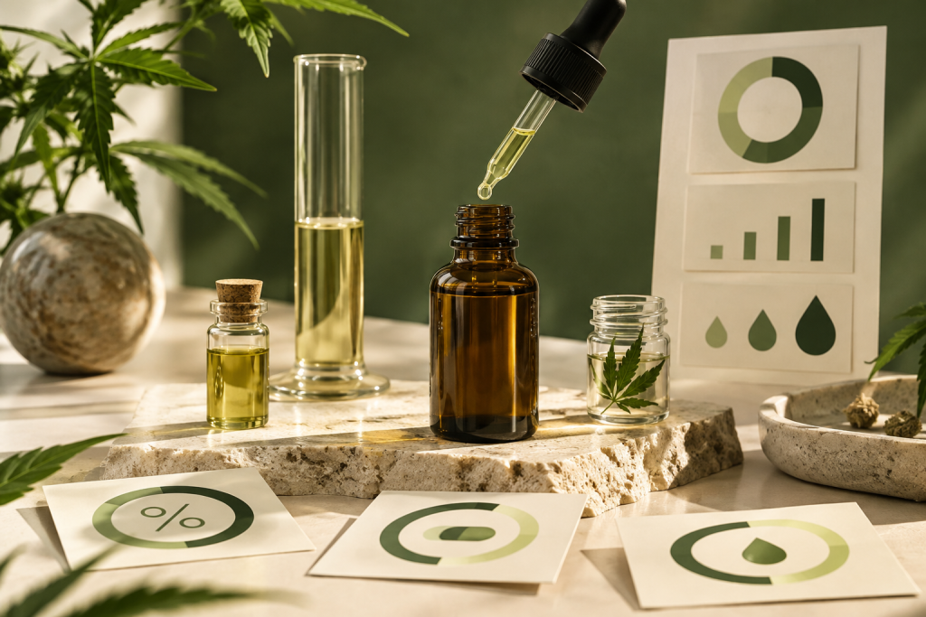 Darstellung verschiedener Mengenangaben bei CBD Öl