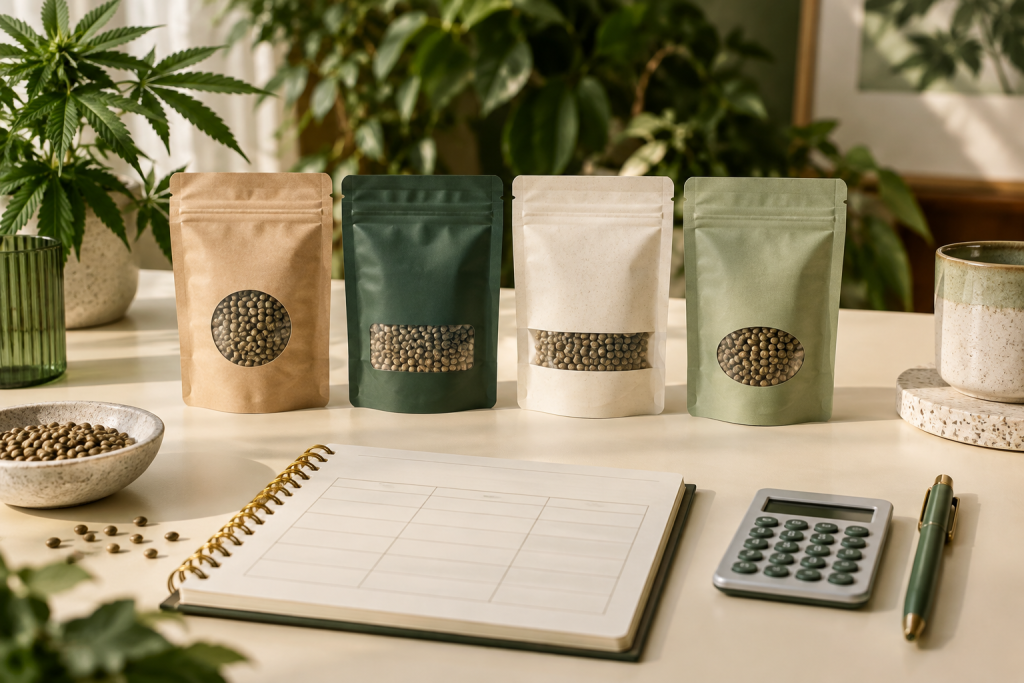 Shortlist mit vier neutralen Fast-Flowering-Samenpackungen