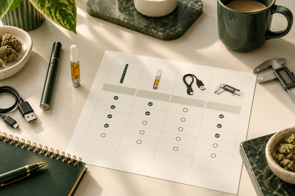 Hardware-Shortlist für Vape Pen und Kartusche